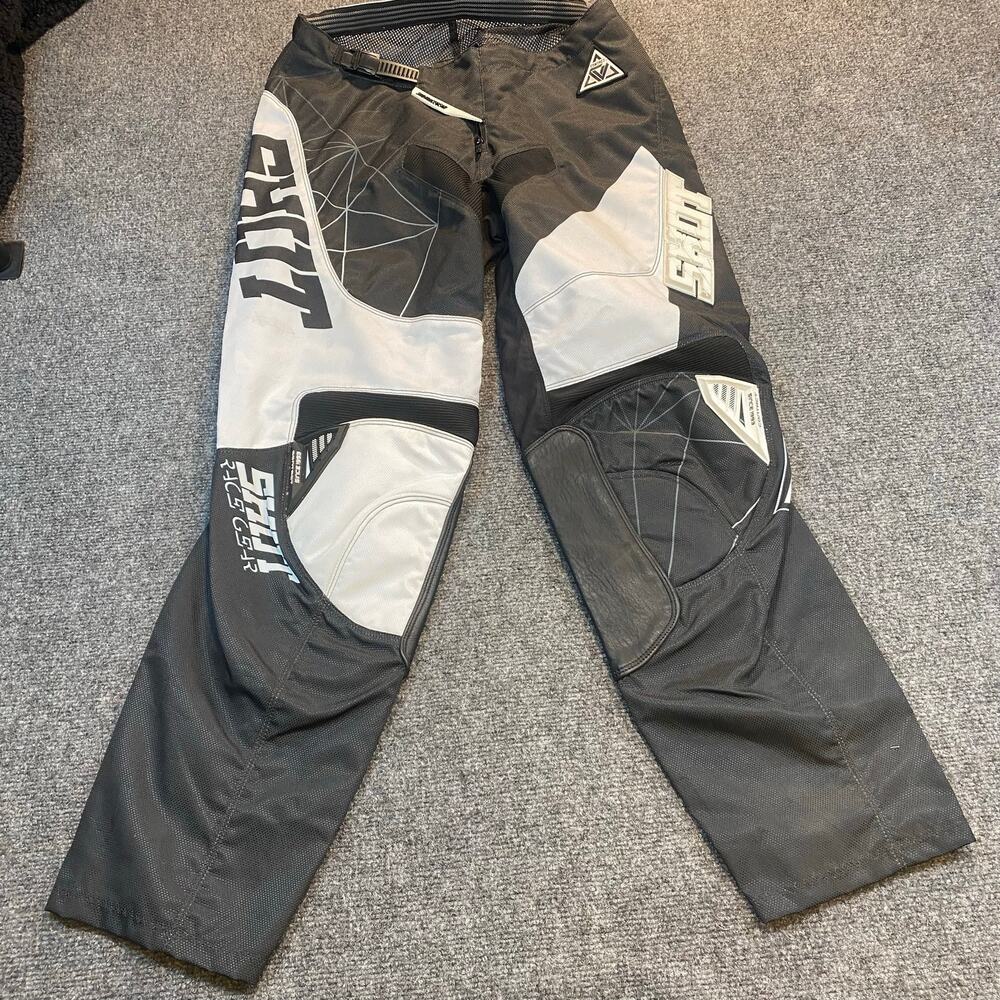 Shot Race Gear Contact Infinite Motocross Dirt Bike Riding Pants Black White 32 - Picture 1 of 8